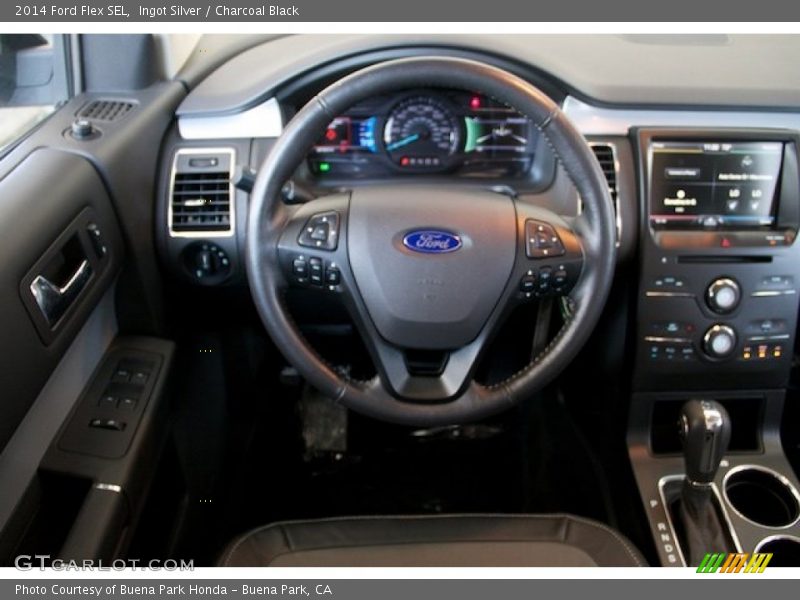 Ingot Silver / Charcoal Black 2014 Ford Flex SEL