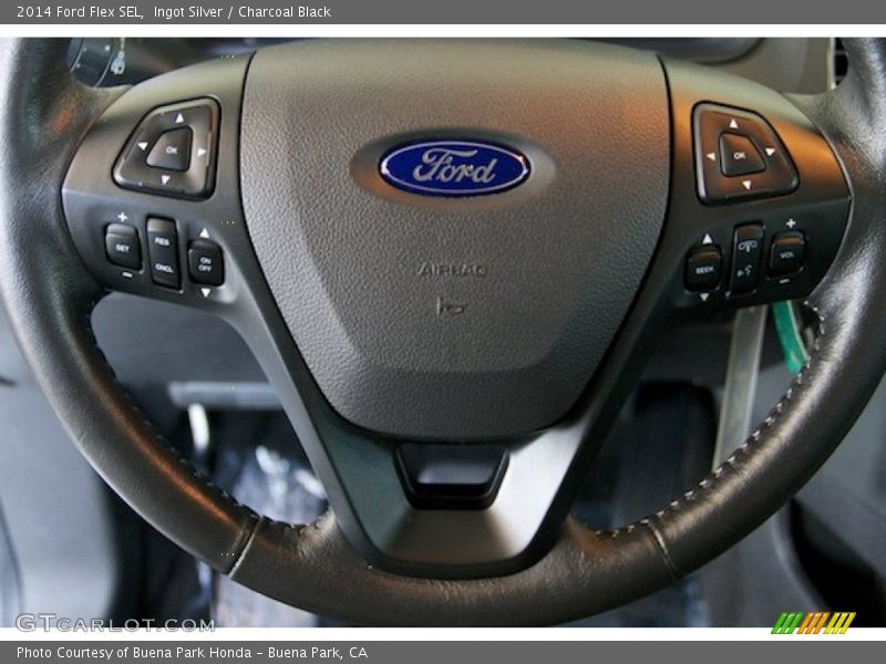 Ingot Silver / Charcoal Black 2014 Ford Flex SEL