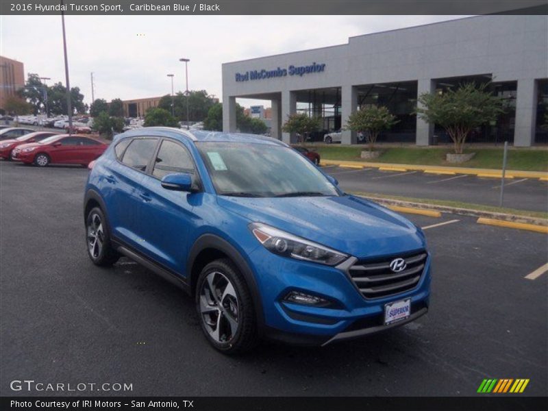 Caribbean Blue / Black 2016 Hyundai Tucson Sport