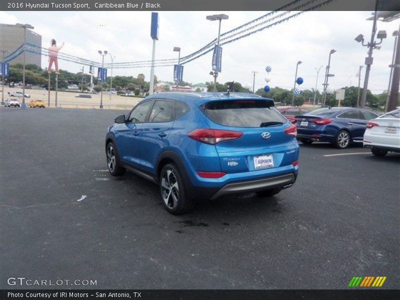 Caribbean Blue / Black 2016 Hyundai Tucson Sport
