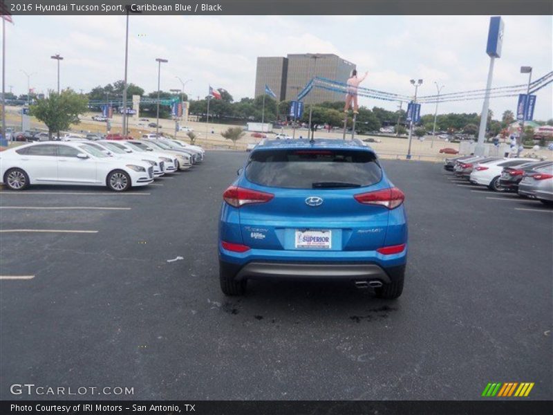 Caribbean Blue / Black 2016 Hyundai Tucson Sport