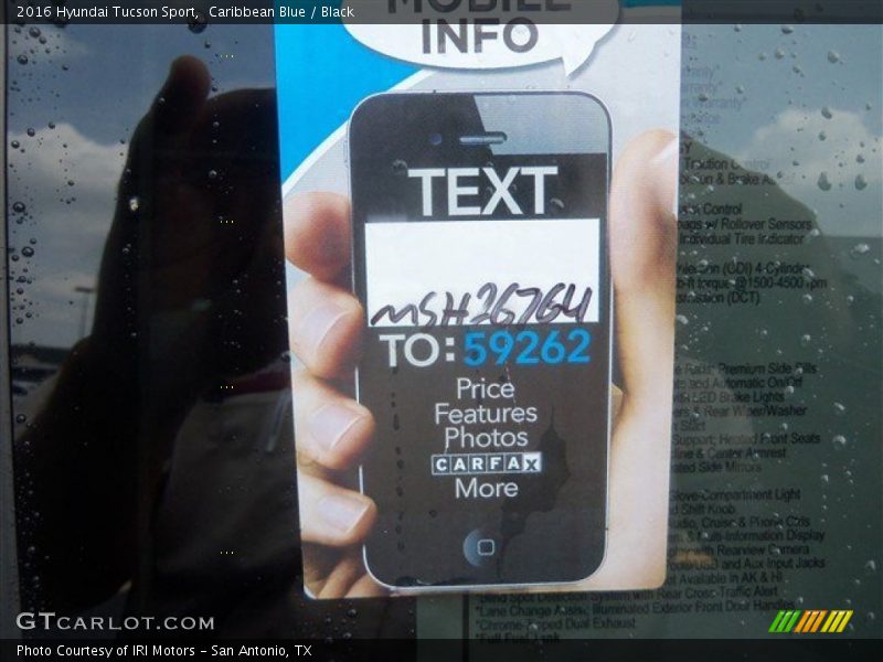 Caribbean Blue / Black 2016 Hyundai Tucson Sport