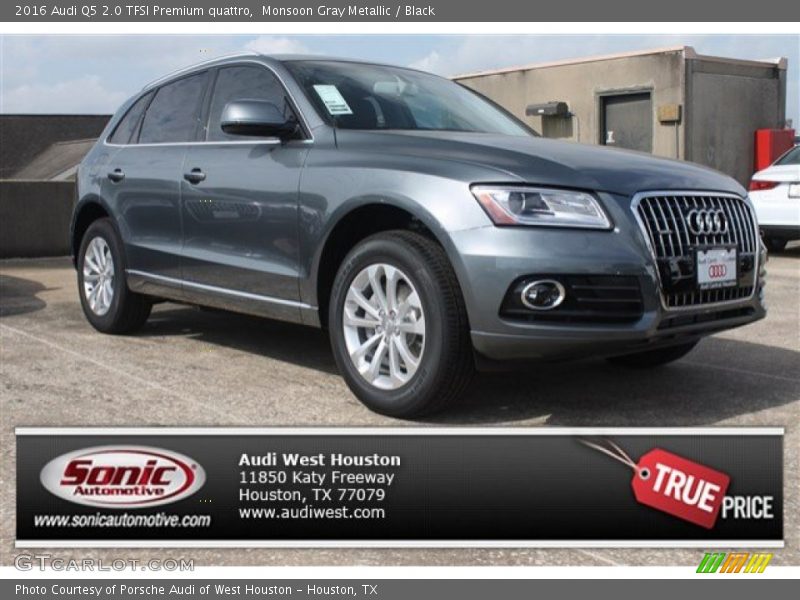 Monsoon Gray Metallic / Black 2016 Audi Q5 2.0 TFSI Premium quattro