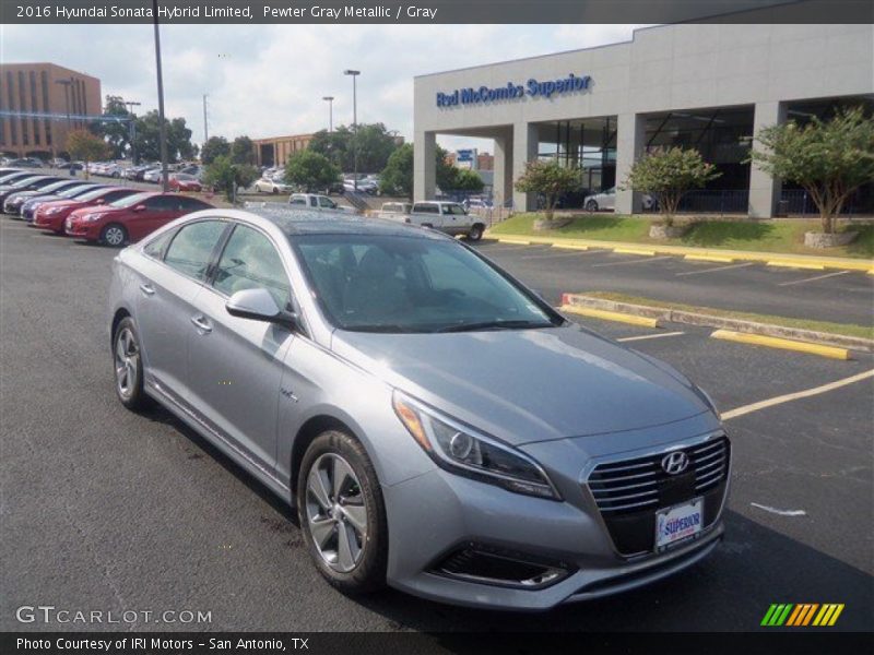 Pewter Gray Metallic / Gray 2016 Hyundai Sonata Hybrid Limited