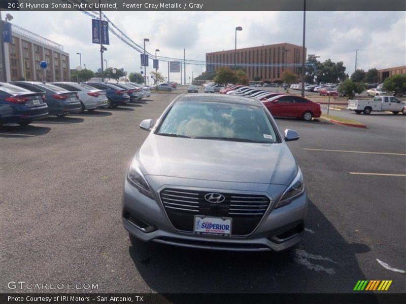 Pewter Gray Metallic / Gray 2016 Hyundai Sonata Hybrid Limited