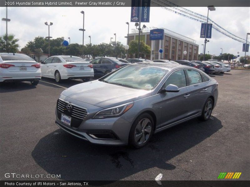 Pewter Gray Metallic / Gray 2016 Hyundai Sonata Hybrid Limited
