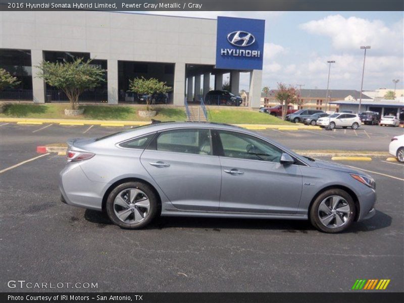 Pewter Gray Metallic / Gray 2016 Hyundai Sonata Hybrid Limited
