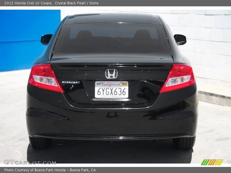 Crystal Black Pearl / Stone 2012 Honda Civic LX Coupe