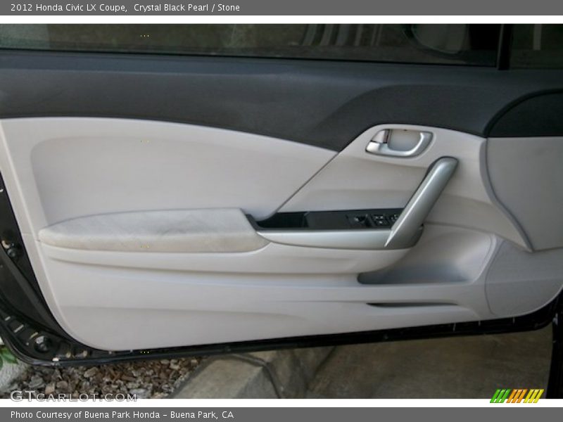 Crystal Black Pearl / Stone 2012 Honda Civic LX Coupe