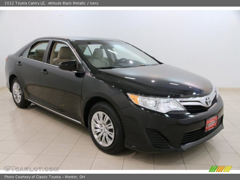 Attitude Black Metallic / Ivory 2012 Toyota Camry LE