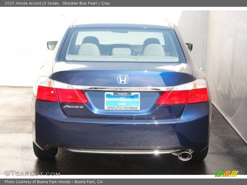 Obsidian Blue Pearl / Gray 2015 Honda Accord LX Sedan