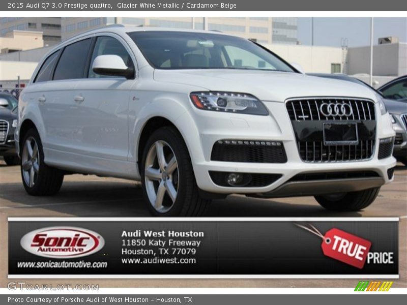 Glacier White Metallic / Cardamom Beige 2015 Audi Q7 3.0 Prestige quattro