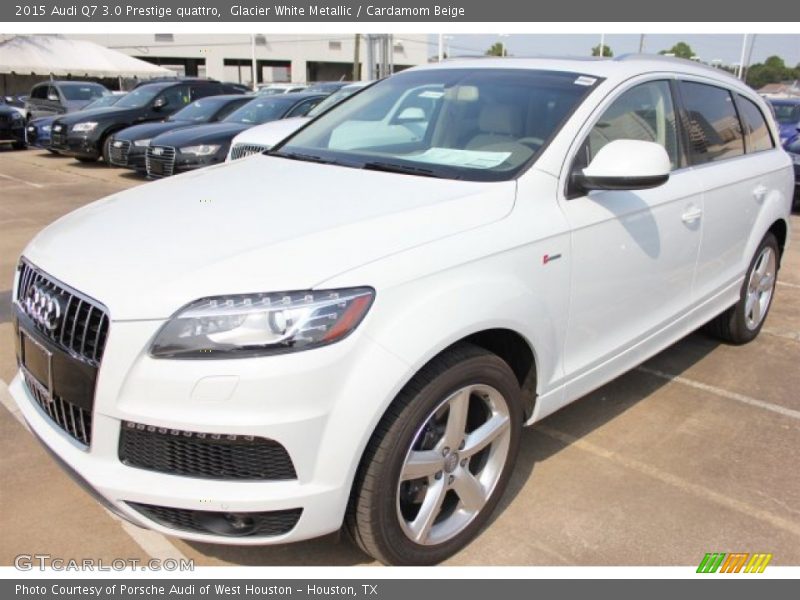 Glacier White Metallic / Cardamom Beige 2015 Audi Q7 3.0 Prestige quattro