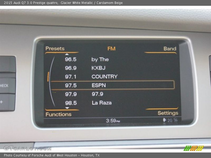 Glacier White Metallic / Cardamom Beige 2015 Audi Q7 3.0 Prestige quattro