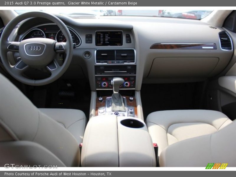Glacier White Metallic / Cardamom Beige 2015 Audi Q7 3.0 Prestige quattro