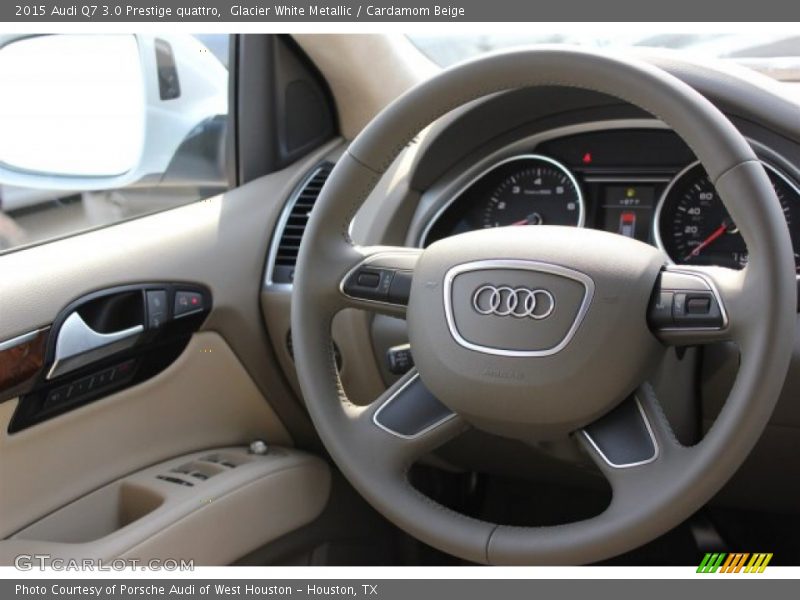 Glacier White Metallic / Cardamom Beige 2015 Audi Q7 3.0 Prestige quattro