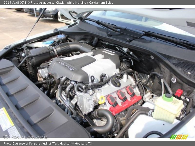 Glacier White Metallic / Cardamom Beige 2015 Audi Q7 3.0 Prestige quattro