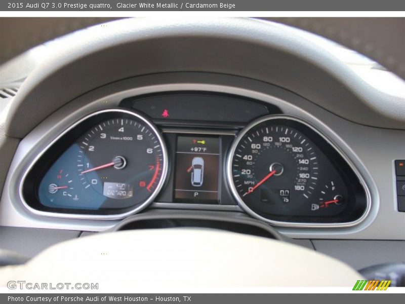 Glacier White Metallic / Cardamom Beige 2015 Audi Q7 3.0 Prestige quattro