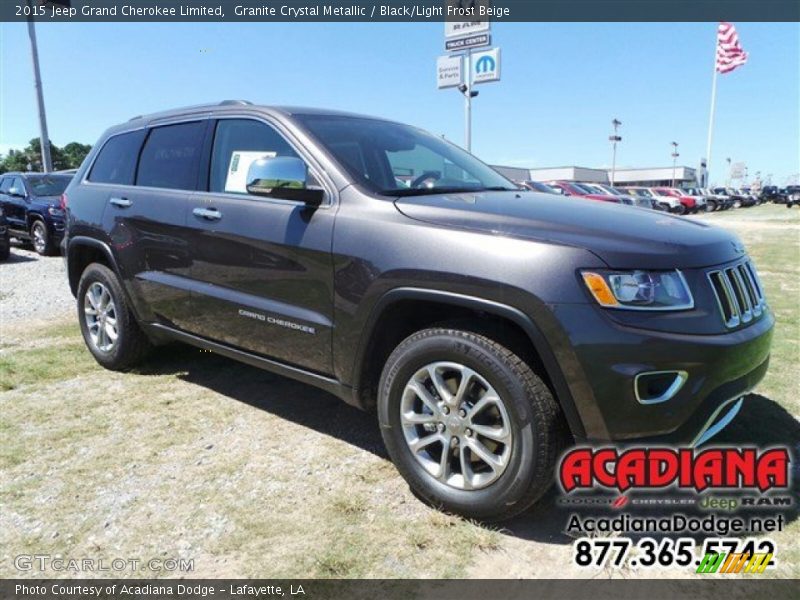 Granite Crystal Metallic / Black/Light Frost Beige 2015 Jeep Grand Cherokee Limited