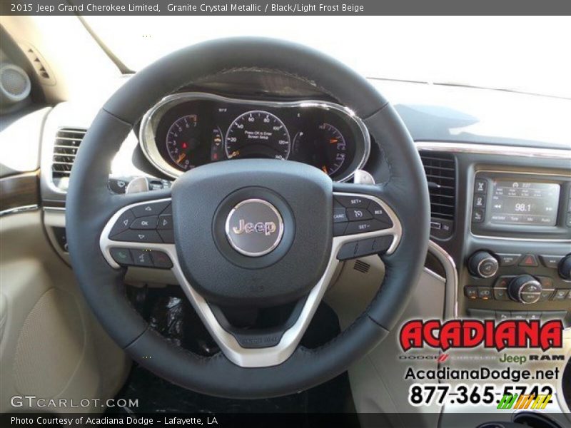 Granite Crystal Metallic / Black/Light Frost Beige 2015 Jeep Grand Cherokee Limited