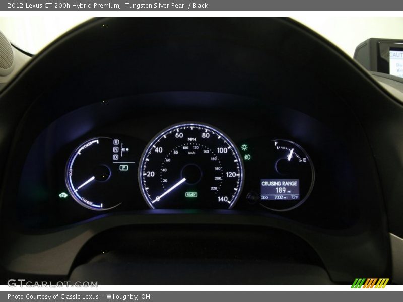 Tungsten Silver Pearl / Black 2012 Lexus CT 200h Hybrid Premium