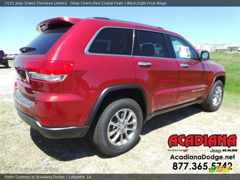 Deep Cherry Red Crystal Pearl / Black/Light Frost Beige 2015 Jeep Grand Cherokee Limited