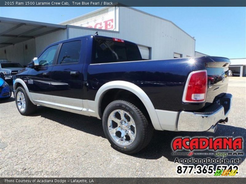 True Blue Pearl / Black 2015 Ram 1500 Laramie Crew Cab