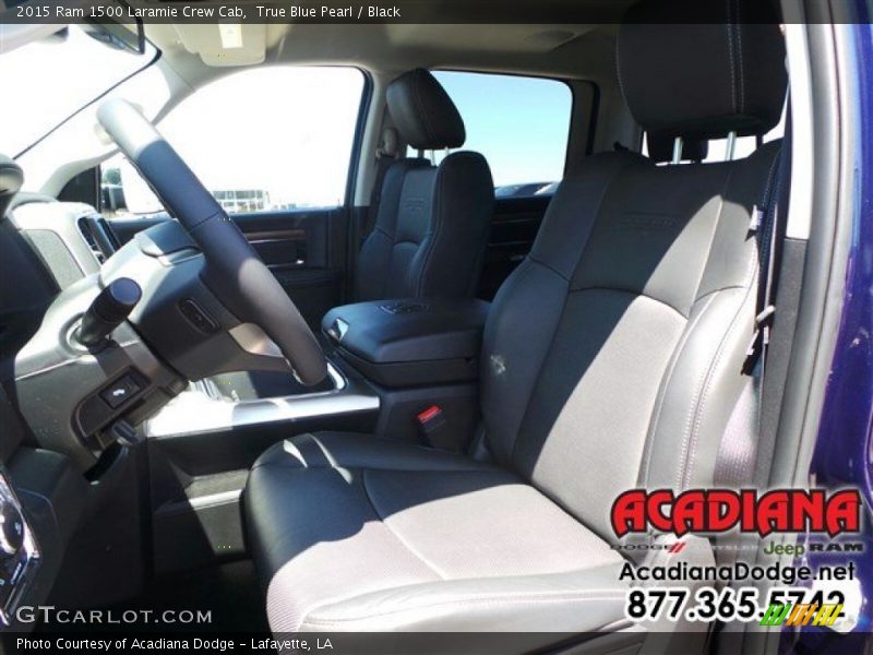 True Blue Pearl / Black 2015 Ram 1500 Laramie Crew Cab