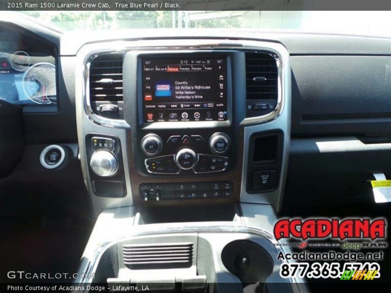 True Blue Pearl / Black 2015 Ram 1500 Laramie Crew Cab