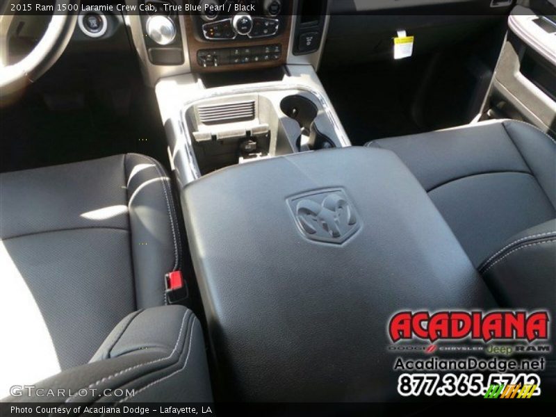 True Blue Pearl / Black 2015 Ram 1500 Laramie Crew Cab
