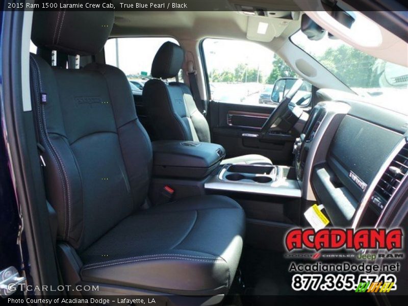 True Blue Pearl / Black 2015 Ram 1500 Laramie Crew Cab