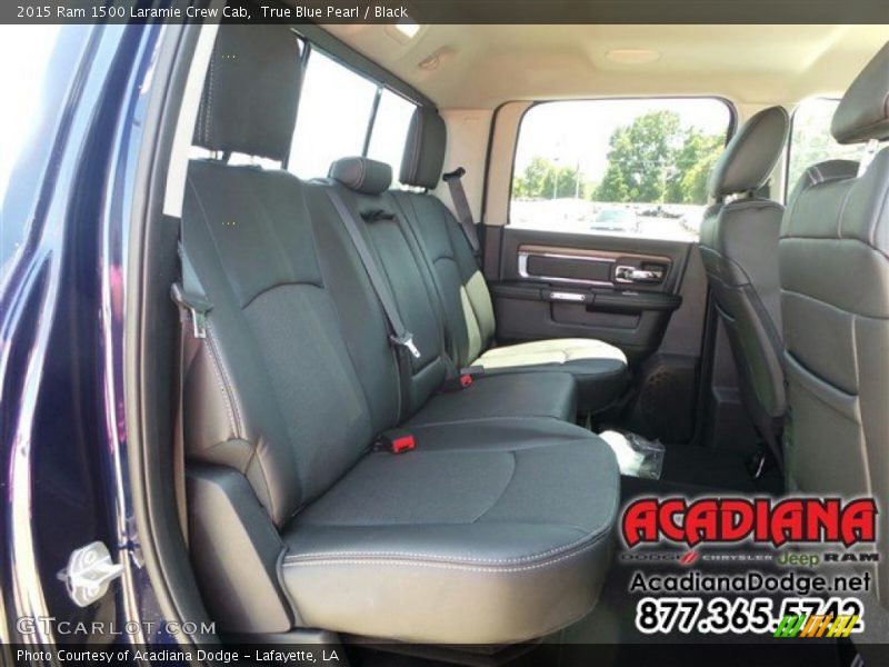True Blue Pearl / Black 2015 Ram 1500 Laramie Crew Cab