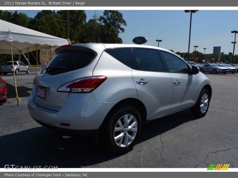 Brilliant Silver / Beige 2011 Nissan Murano SL