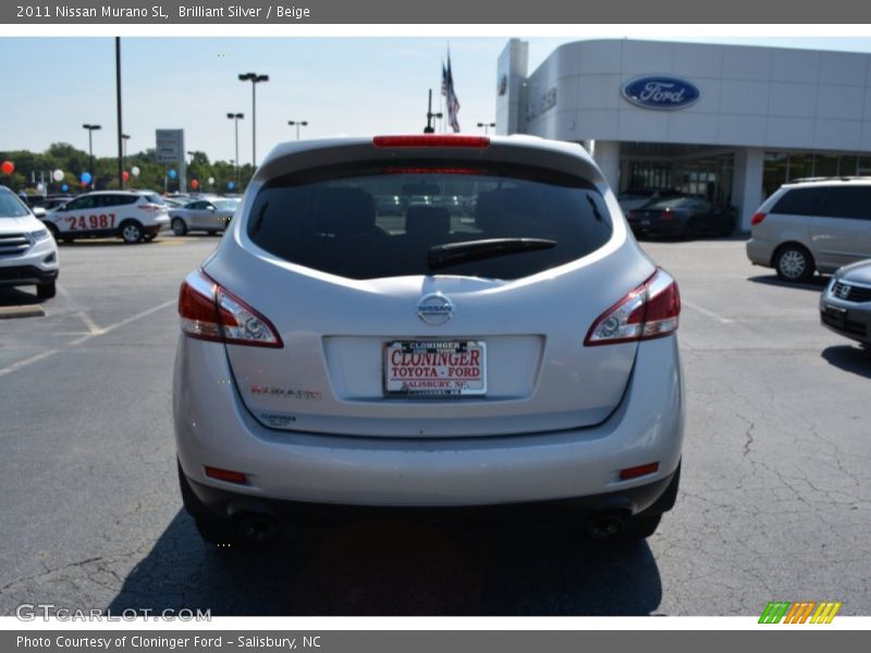Brilliant Silver / Beige 2011 Nissan Murano SL