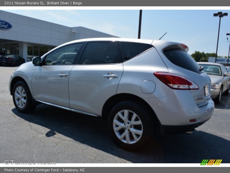 Brilliant Silver / Beige 2011 Nissan Murano SL