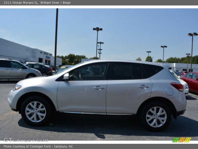 Brilliant Silver / Beige 2011 Nissan Murano SL