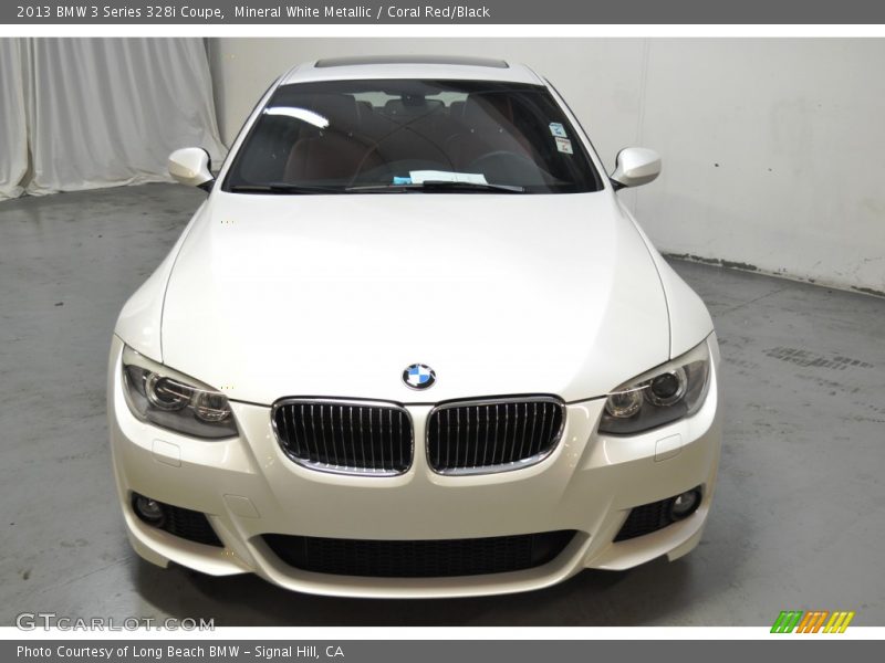 Mineral White Metallic / Coral Red/Black 2013 BMW 3 Series 328i Coupe
