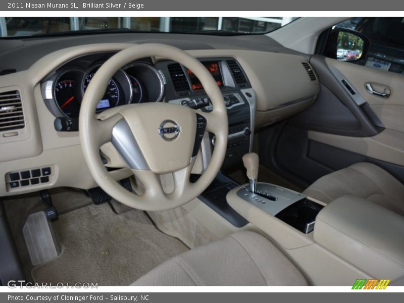 Brilliant Silver / Beige 2011 Nissan Murano SL
