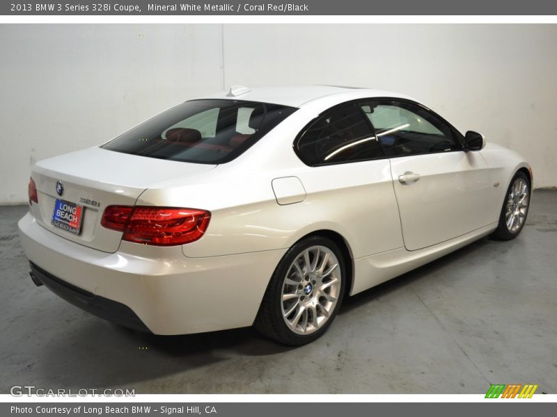 Mineral White Metallic / Coral Red/Black 2013 BMW 3 Series 328i Coupe