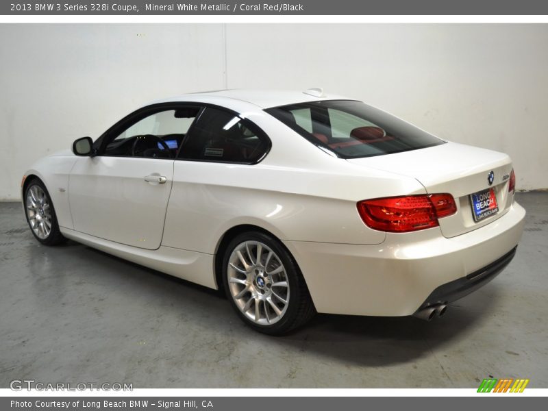 Mineral White Metallic / Coral Red/Black 2013 BMW 3 Series 328i Coupe