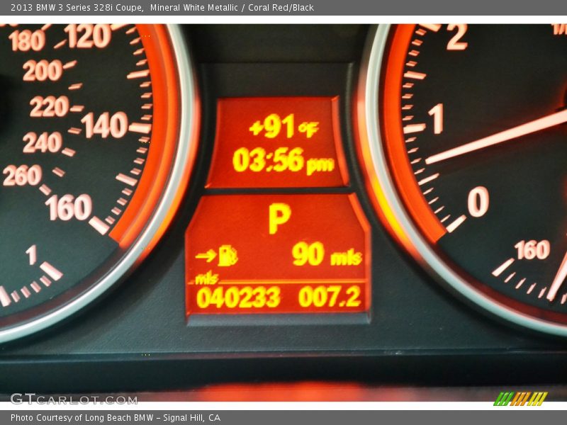 Mineral White Metallic / Coral Red/Black 2013 BMW 3 Series 328i Coupe