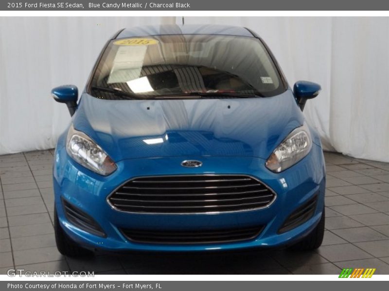 Blue Candy Metallic / Charcoal Black 2015 Ford Fiesta SE Sedan