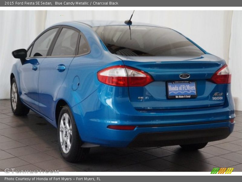 Blue Candy Metallic / Charcoal Black 2015 Ford Fiesta SE Sedan
