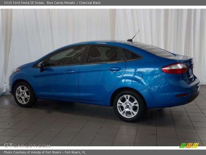 Blue Candy Metallic / Charcoal Black 2015 Ford Fiesta SE Sedan