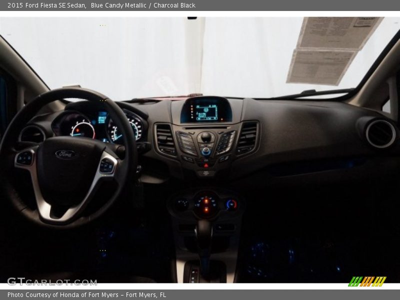 Blue Candy Metallic / Charcoal Black 2015 Ford Fiesta SE Sedan