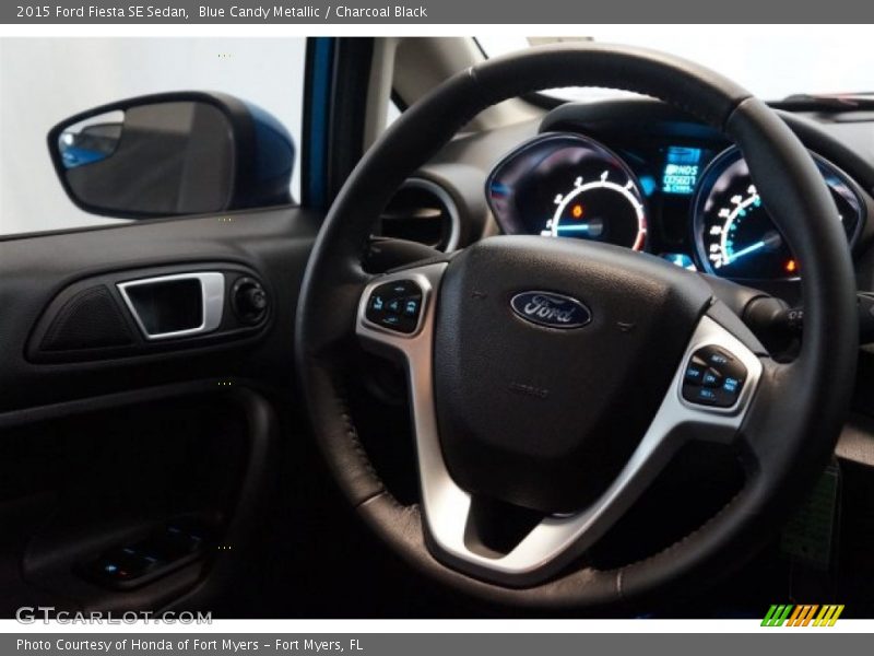 Blue Candy Metallic / Charcoal Black 2015 Ford Fiesta SE Sedan