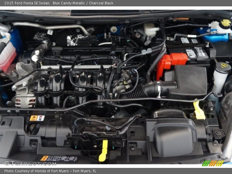 Blue Candy Metallic / Charcoal Black 2015 Ford Fiesta SE Sedan