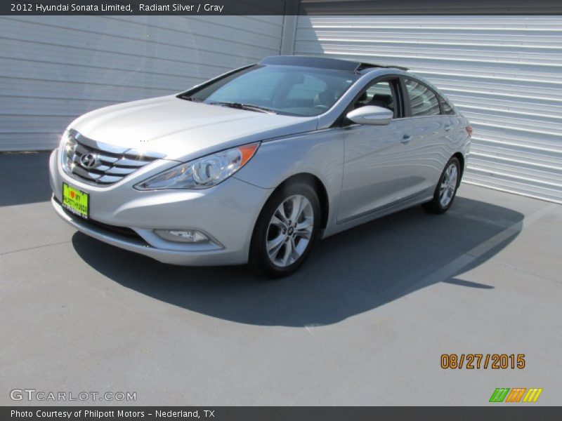 Radiant Silver / Gray 2012 Hyundai Sonata Limited