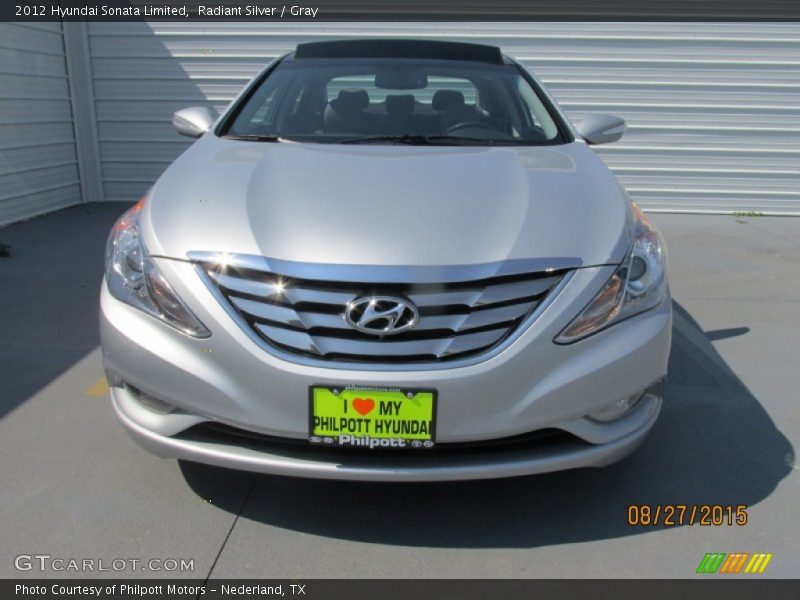 Radiant Silver / Gray 2012 Hyundai Sonata Limited