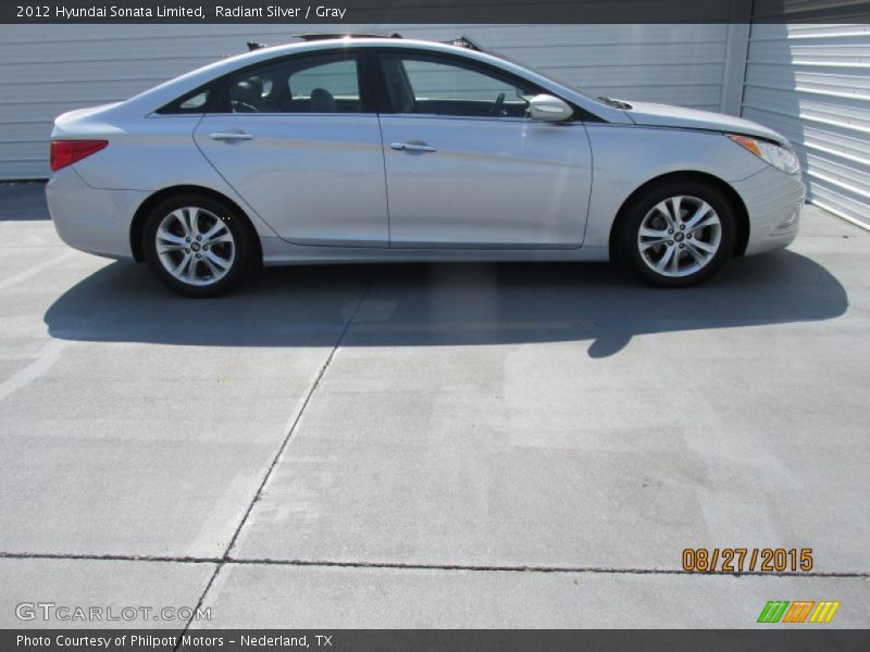 Radiant Silver / Gray 2012 Hyundai Sonata Limited